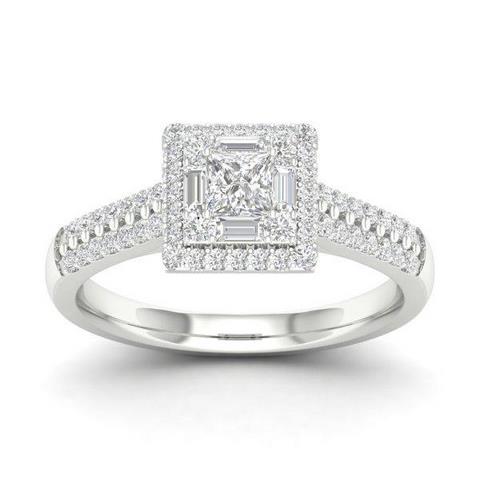 14K White Gold 0.50 Cttw Diamond Ladies Ring