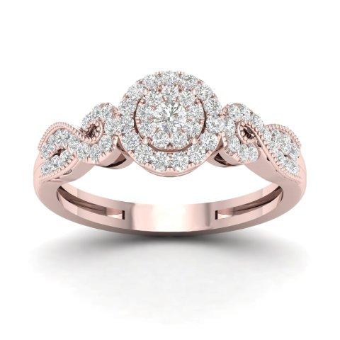 10K Rose Gold 0.40 Cttw Diamond Ladies Ring
