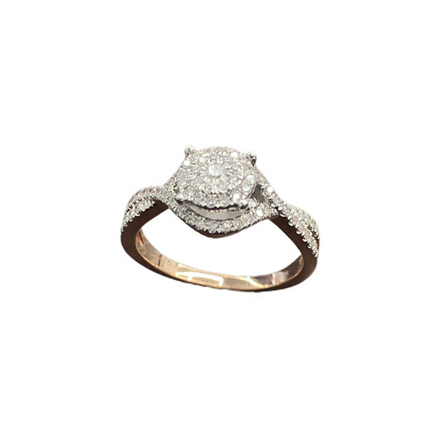 10K Yellow Gold 0.45 Cttw Diamond Ladies Ring