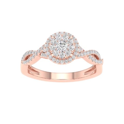10K Rose Gold 0.46 Cttw Diamond Ladies Ring