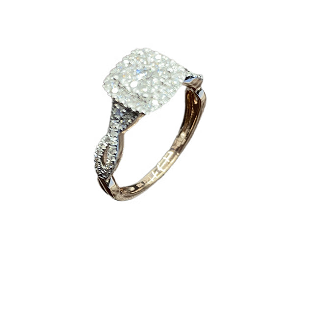 10K Yellow Gold 0.47 Cttw Diamond Ladies Ring