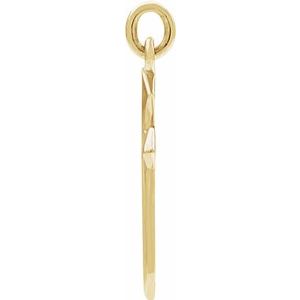 14K Yellow Gold 10 X 6 Mm Polished Cross Pendant