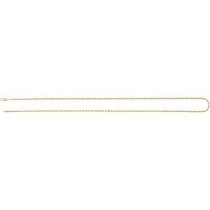 14K Yellow Gold Hollow Rope Chain, Length: 20 In, Width: 2 Mm