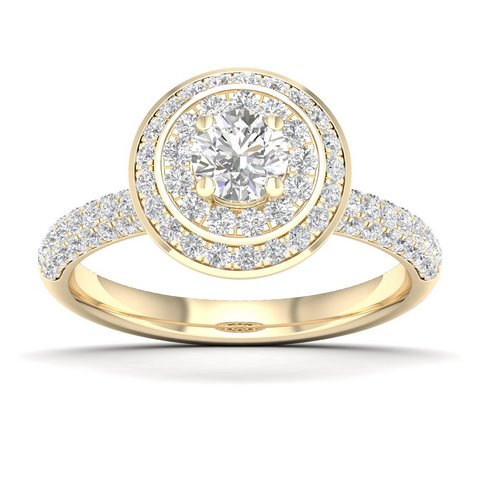 14K Yellow Or Rose Gold 1.25 Cttw Diamond Certified Ring