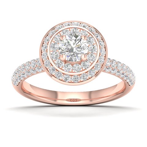 14K Yellow Or Rose Gold 1.25 Cttw Diamond Certified Ring