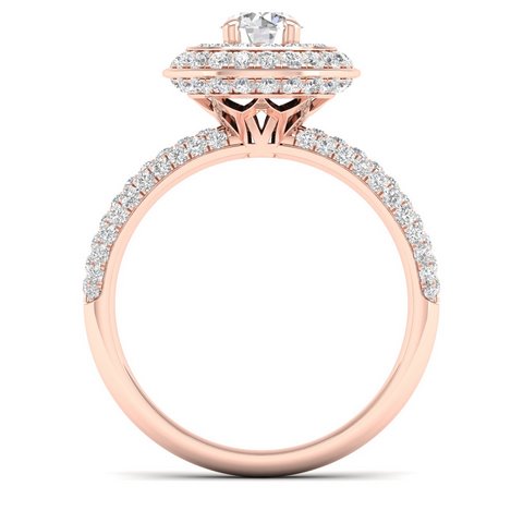 14K Yellow Or Rose Gold 1.25 Cttw Diamond Certified Ring