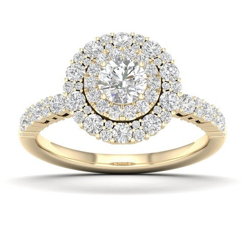 14K Yellow Gold 1.33 Cttw Diamond Certified Ring