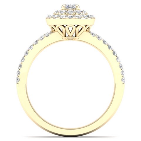 14K Yellow Gold 1.00 Cttw Diamond Certified Ring