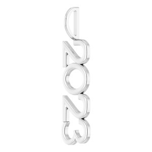 Sterling Silver Polished Vertical Pendant