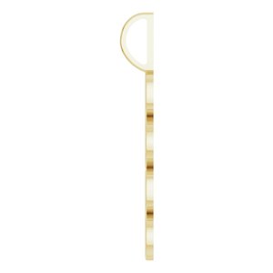 14K Yellow Gold Polished Vertical Pendant