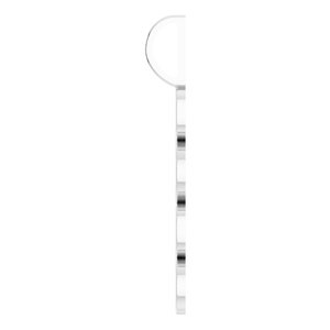 Sterling Silver Polished Vertical Pendant