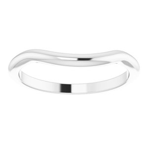 14K White Gold Pear 7 X 5 Mm Polished Matching Band Size 7