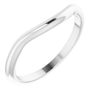 14K White Gold Pear 7 X 5 Mm Polished Matching Band Size 7