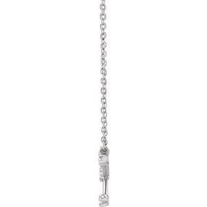 14K Yellow Or White Gold Round 1.8 Mm I1, G-H 16-18 In Polished 1/8 Ctw Natural Diamond Cancer Necklace