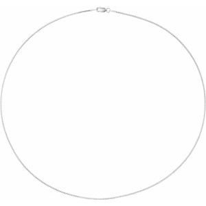 14K Yellow Gold-Filled Or Rhodium-Plated Sterling Silver 1 Mm Lobster Clasp Polished Box Chain