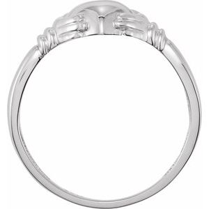 Sterling Silver Polished Claddagh Band Size 11