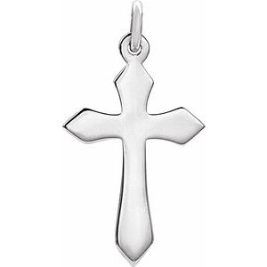 Sterling Silver 13 X 7 Mm Polished Cross Pendant