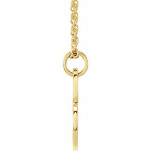 14K Yellow Gold 14.42 X 11.78 Mm 16-18 In Polished Engravable Sideways Heart Necklace