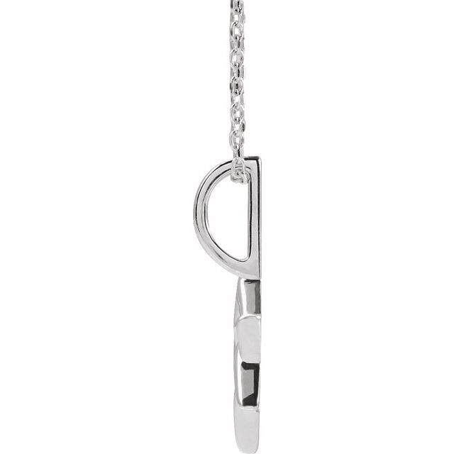 14K White Gold 25.6 X 15.7 Mm 16-18 In Polished Star Of David Necklace