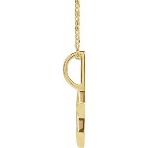 14K Yellow Gold 19.6 X 10.4 Mm 16-18 In Polished Star Of David Necklace