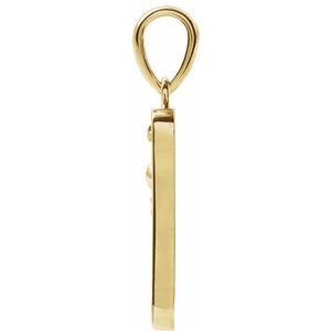 14K Yellow Gold 21.29 X 8.75 Mm Polished Dagger Pendant
