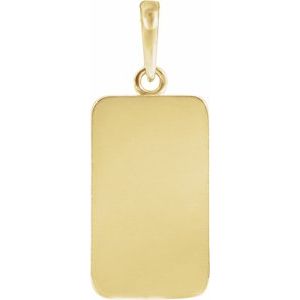 14K Yellow Gold 21.29 X 8.75 Mm Polished Dagger Pendant