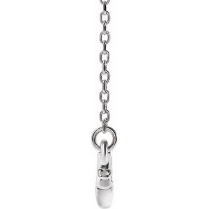Sterling Silver 28 X 9.21 Mm 16-18 In Polished Branch Bar Necklace