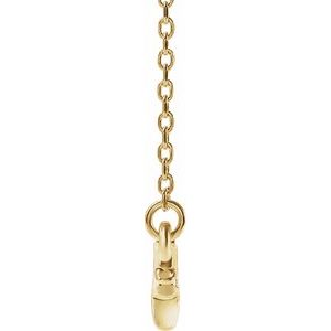 14K Yellow Gold 28 X 9.21 Mm 16-18 In Polished Branch Bar Necklace