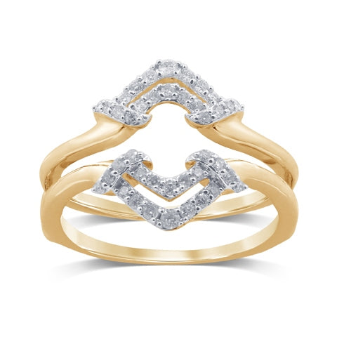 10K Yellow Gold 0.26-0.27 Cttw Diamond Enhancer Ladies Ring