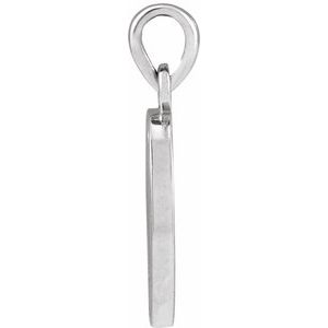 Sterling Silver 16.92 X 8.5 Mm Polished Retro "Love" Pendant