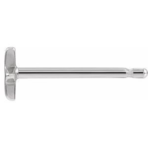 Platinum 4 Mm Each Friction Backs Sold Separately .37 In Polished Star Earring