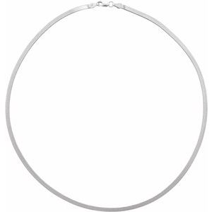 14K Yellow Or White Gold 2.8 mm Lobster Clasp Flexible Herringbone Chain