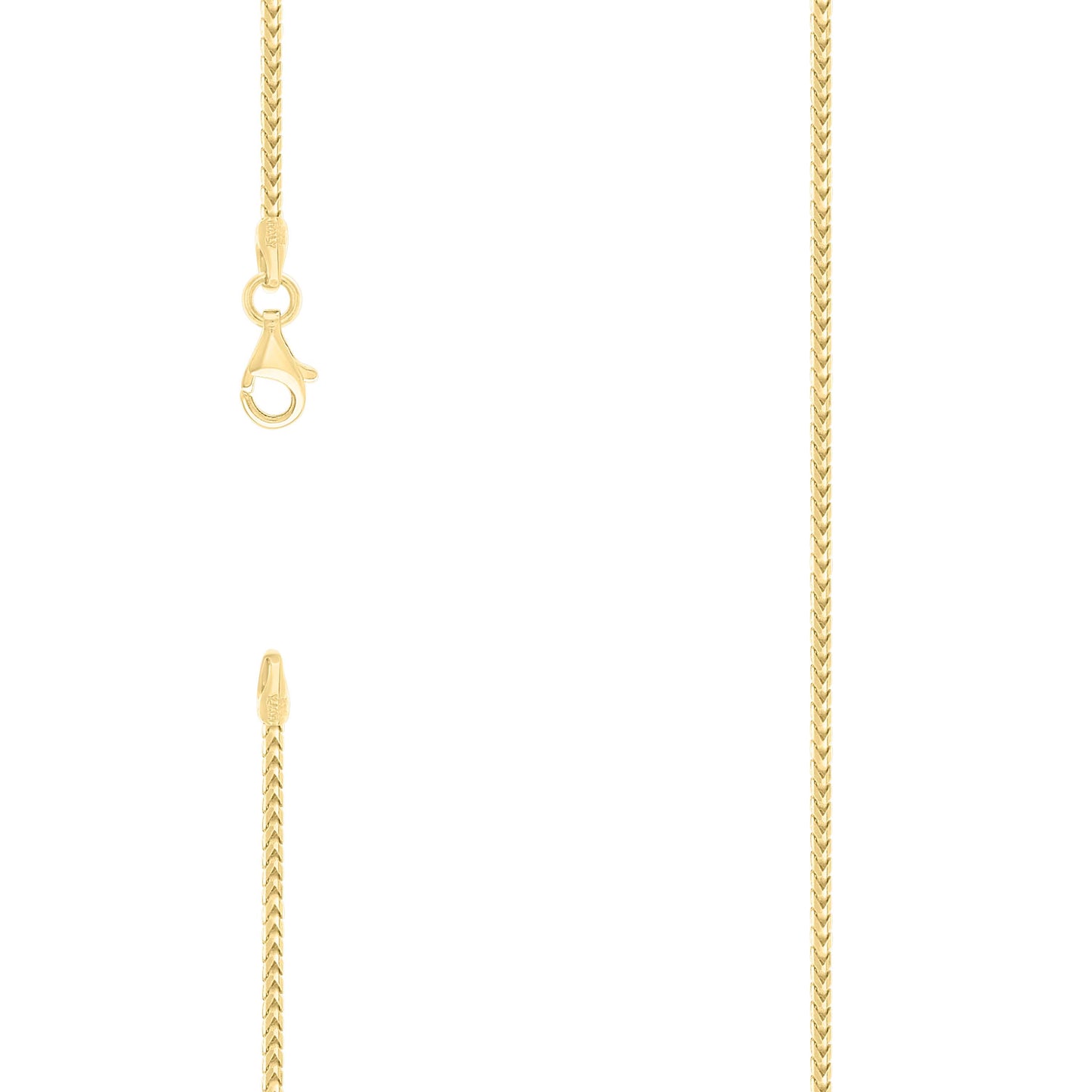 Sterling Silver Yellow-Tone Or Rose Tone Or Two Tone Solid Franco Chain