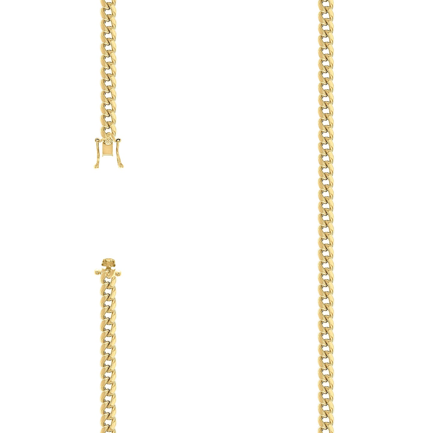 Sterling Silver Rhodium Plated Or Yellow Tone Hollow Miami Cuban Chain