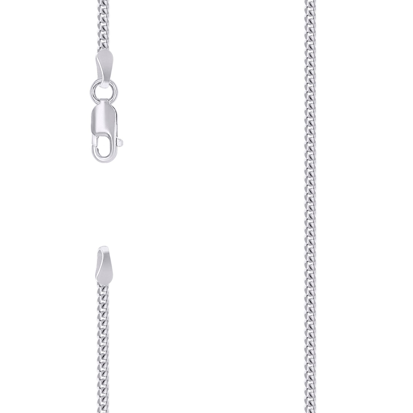 Sterling Silver Rhodium Plated Solid Miami Cuban Chain
