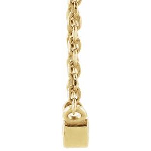 14K Yellow Gold Round 2.5Mm Gh I1 .06 Ct Natural Diamond Bezel-Set Solitaire Necklace, Length: 18 In