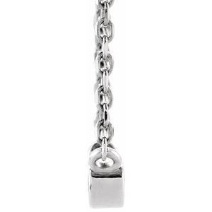 14K White Gold Round 2.5Mm Gh I1 .06 Ct Natural Diamond Bezel-Set Solitaire Necklace, Length: 18 In