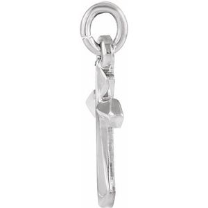 Sterling Silver 13 X 7 Mm Polished Cross Pendant