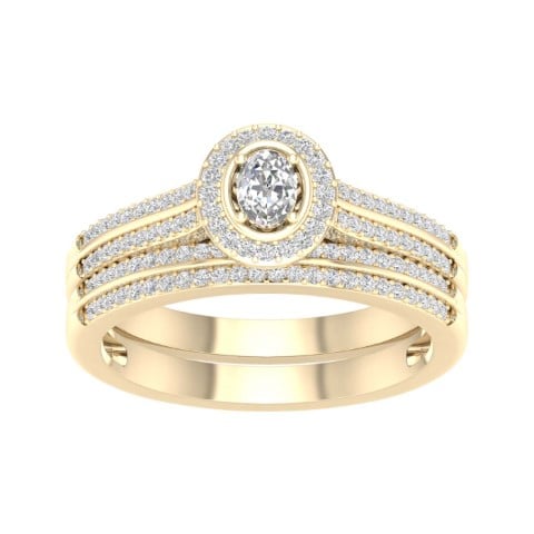 14K Yellow Gold 0.50 Cttw Diamond Ladies Ring