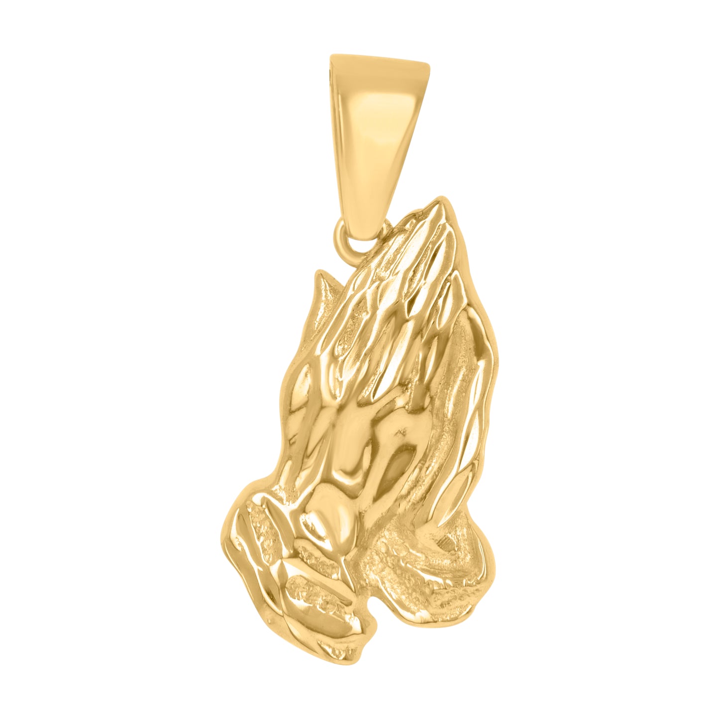 Sterling Silver Unisex Praying Hands Symbol Religious Charm Pendant