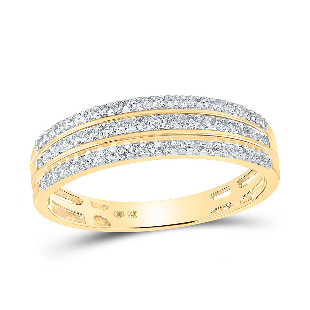 14K Yellow Gold His Hers Round Diamond Solitaire Matching Wedding Set 1-1/4 Cttw, Womens Size: 5-10, Mens Size: 7-13