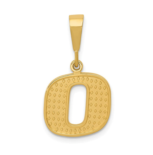 10K Yellow Gold Initial Letter O Pendants