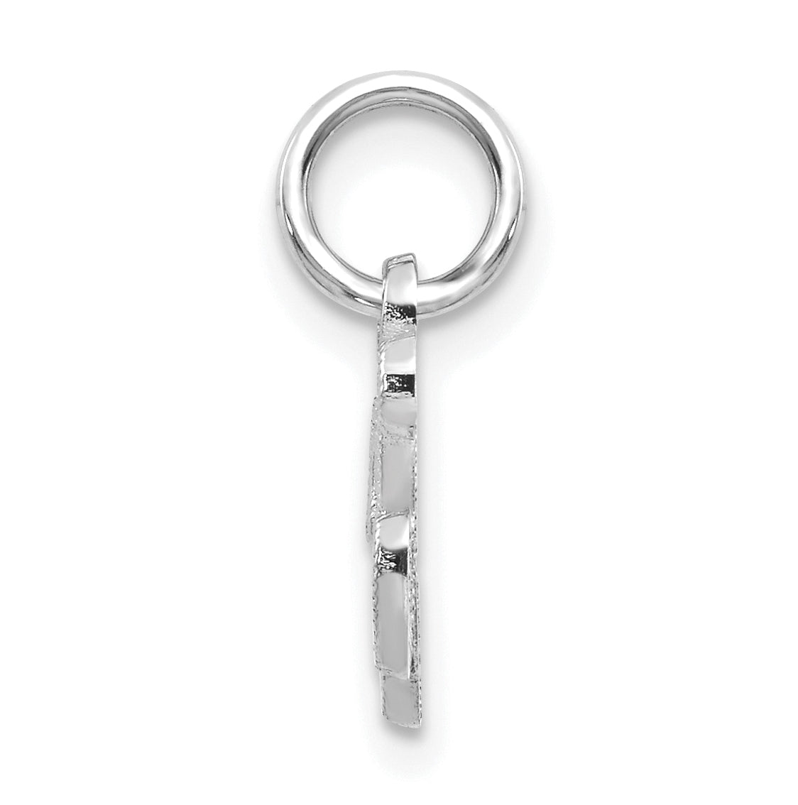 10K White Gold K Initial Charm