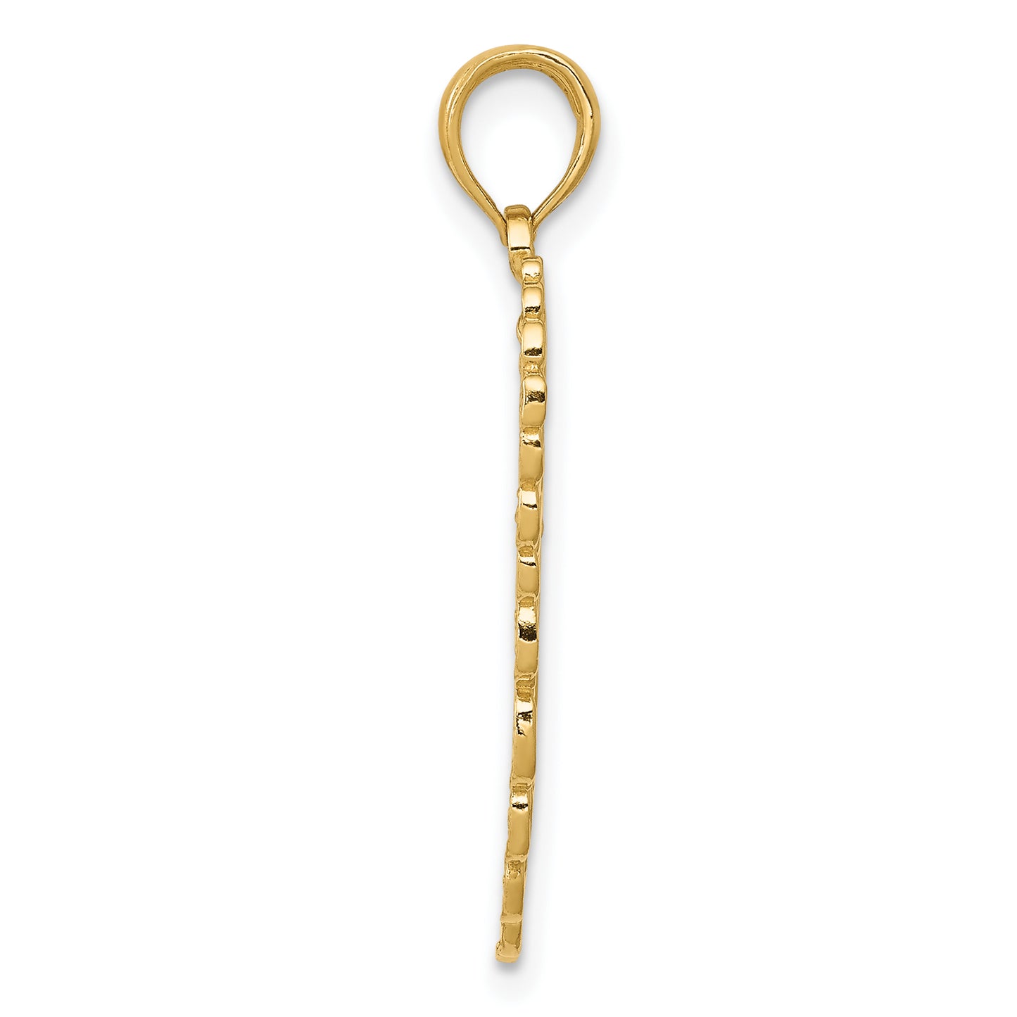 10K Yellow Gold Angel Wing Pendant