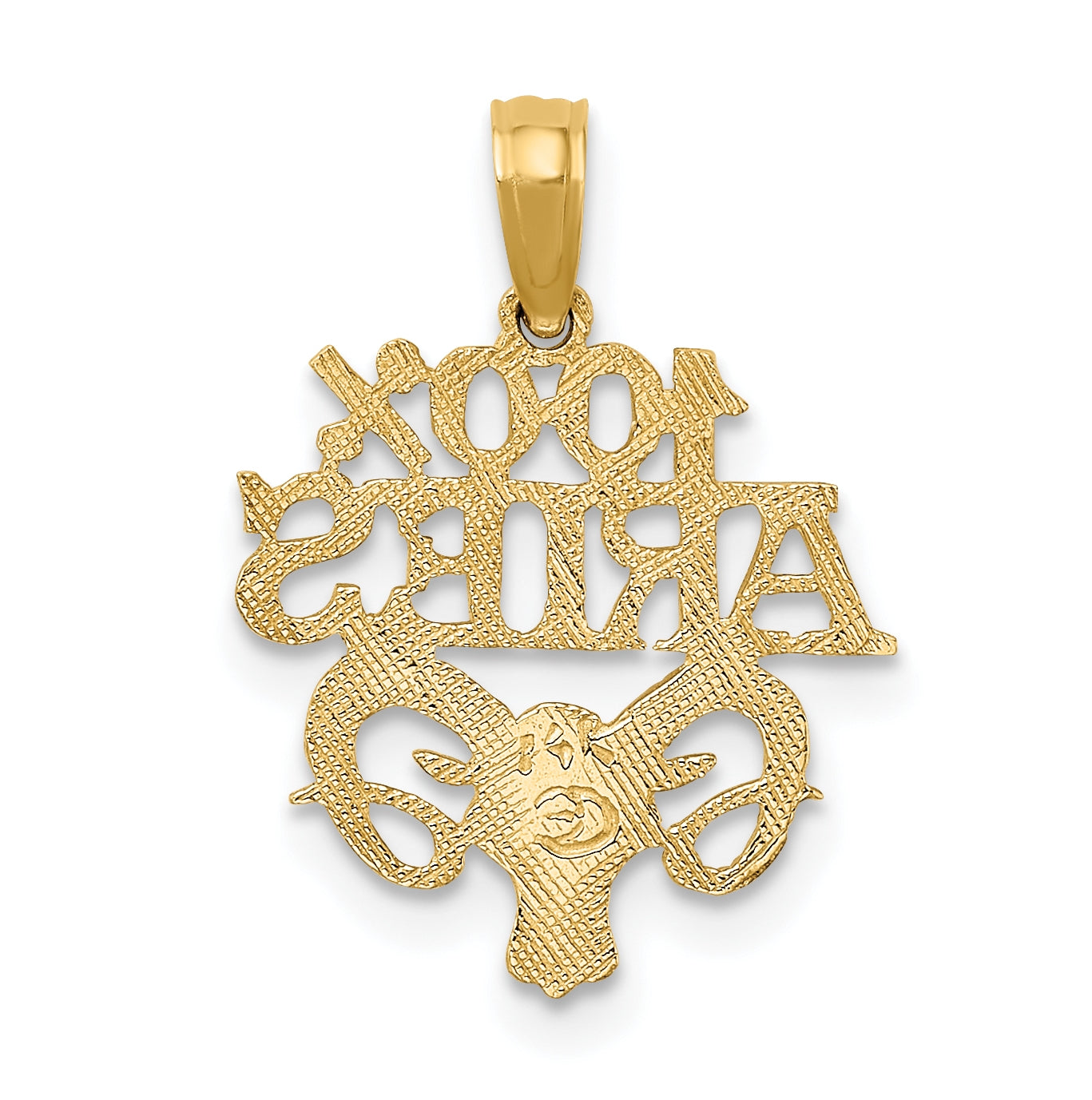10K Yellow Gold 100% ARIES Zodiac Charm