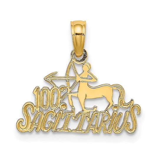 10K Yellow Gold 100% SAGITTARIUS Zodiac Charm