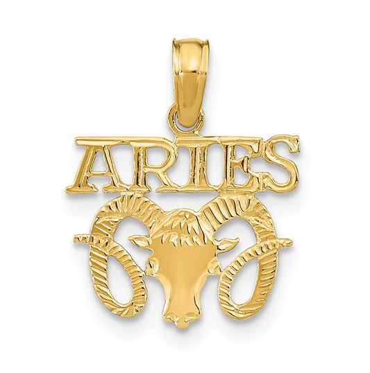 10K Yellow Gold Zodiac ARIES Charm