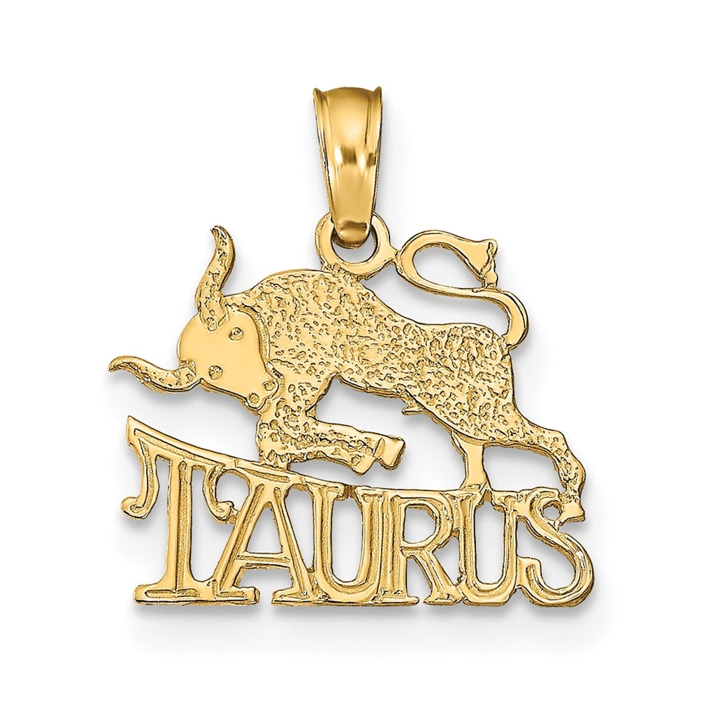 10K Yellow Gold TAURUS Zodiac-Charm