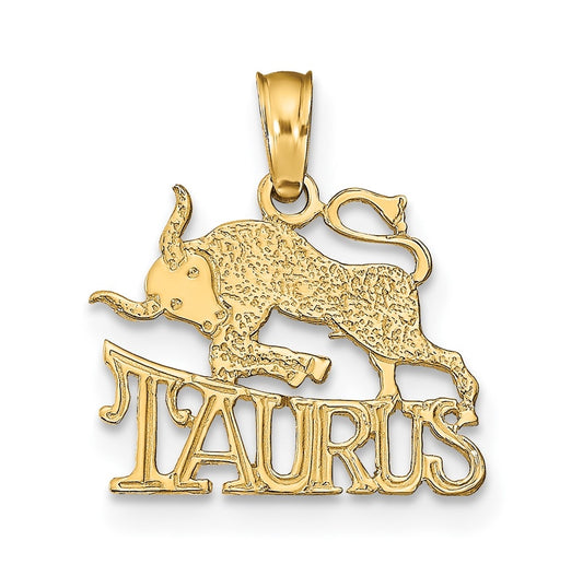 10K Yellow Gold TAURUS Zodiac-Charm
