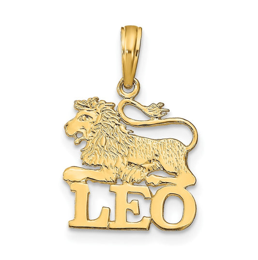 10K Yellow Gold LEO Zodiac-Charm